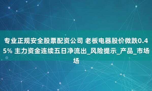 专业正规安全股票配资公司 老板电器股价微跌0.45% 主力资金连续五日净流出_风险提示_产品_市场