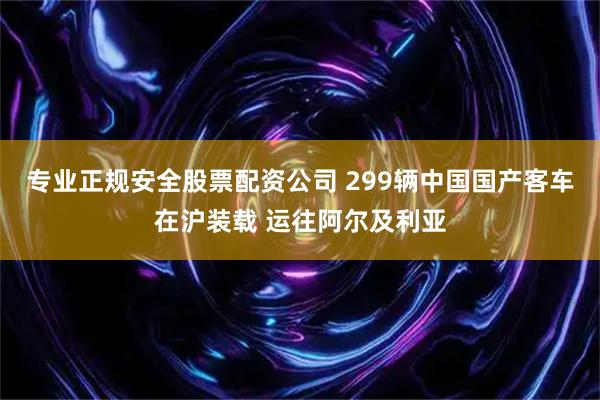 专业正规安全股票配资公司 299辆中国国产客车在沪装载 运往阿尔及利亚
